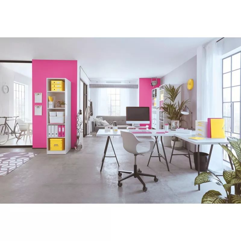 Leitz dispensador de cinta de mesa WOW, 1,9 cm, 33 m, poliestireno (PS), blanco, amarillo, 51 mm, 126 mm