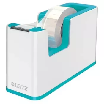 Leitz dispensador de cinta adhesiva WOW, 1,9 cm, 33 m, poliestireno (PS), azul claro, blanco, 51 mm, 126 mm