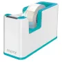 Leitz dispensador de cinta adhesiva WOW, 1,9 cm, 33 m, poliestireno (PS), azul claro, blanco, 51 mm, 126 mm