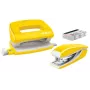 Leitz set minigrapadora y perforadora Mini WOW, 10 hojas, amarillo, P2, metal, plástico, 3,5 cm, 100 grapas
