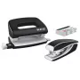 Leitz set grapadora y perforadora Mini WOW, 10 hojas, negro, P2, metal, plástico, 3,5 cm, 100 grapas