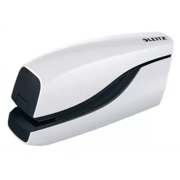 Leitz grapadora eléctrica NeXXt WOW 5566, 10 hojas, mecanismo de carga frontal, 1 cm, plástico, blanco, batería