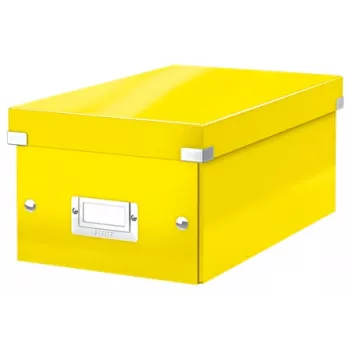 Leitz caja de almacenamiento de DVD Click & Store WOW, amarillo, cartón, 206 mm, 352 mm, 147 mm, 570 g