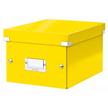 Leitz caja de almacenamiento pequeña Click & Store WOW, caja de almacenamiento, amarillo, rectangular, cartón, liso, interior