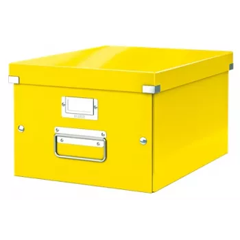 Leitz caja de almacenamiento mediana Click & Store WOW, amarillo, cartón, 281 mm, 370 mm, 200 mm, 900 g