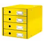 Leitz cajonera Click & Store WOW (4 cajones), amarillo, cartón, 286 mm, 282 mm, 2,49 kg, Alemania