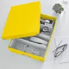 Leitz caja organizadora mediana Click & Store WOW, caja de almacenamiento, amarillo, rectangular, cartón, monocromático, interior
