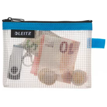 Leitz bolsa de viaje resistente al agua WOW Small, unisex, bolsa de accesorios, pequeña, cremallera, resistente al agua, azul
