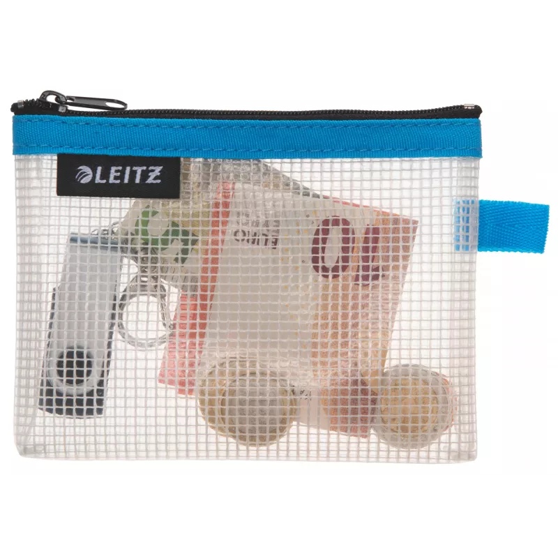 Leitz bolsa de viaje resistente al agua WOW Small, unisex, bolsa de accesorios, pequeña, cremallera, resistente al agua, azul
