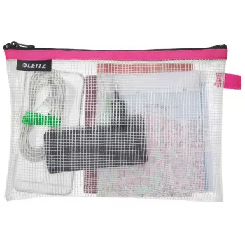 Leitz bolsa de viaje impermeable WOW Medium, unisex, bolsa de accesorios, mediana, cremallera, impermeable, rosa