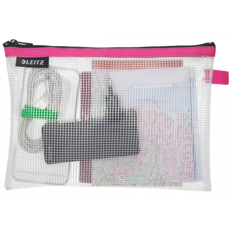 Leitz bolsa de viaje impermeable WOW Medium, unisex, bolsa de accesorios, mediana, cremallera, impermeable, rosa