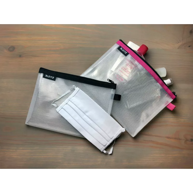 Leitz bolsa de viaje impermeable WOW Medium, unisex, bolsa de accesorios, mediana, cremallera, impermeable, rosa