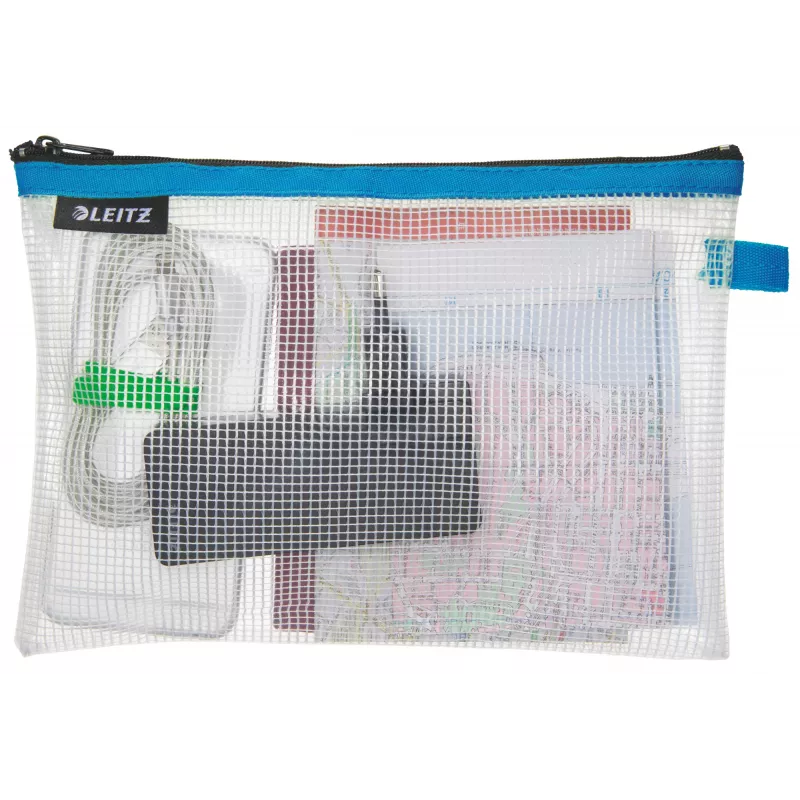 Leitz bolsa de viaje resistente al agua WOW Medium, unisex, bolsa de accesorios, mediana, cremallera, resistente al agua, azul