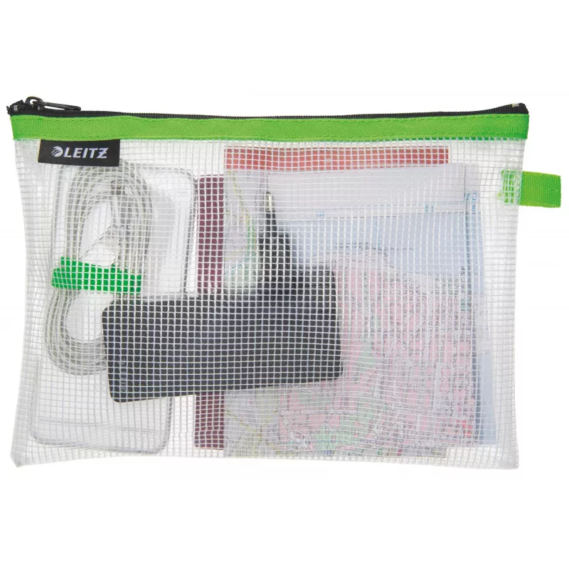Leitz bolsa de viaje resistente al agua WOW Medium, unisex, bolsa de accesorios, mediana, cremallera, resistente al agua, verde