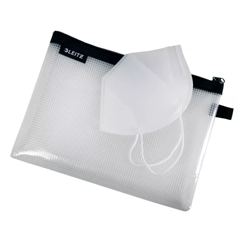 Leitz bolsa de viaje resistente al agua WOW Medium, unisex, bolsa de accesorios, mediana, cremallera, resistente al agua, negro
