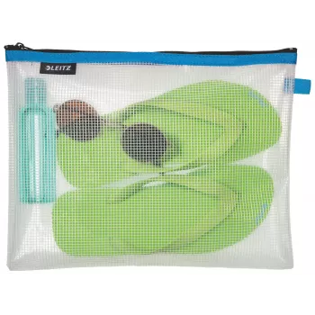 Leitz bolsa de viaje impermeable WOW Large, unisex, bolsa de accesorios, grande, cremallera, impermeable, azul