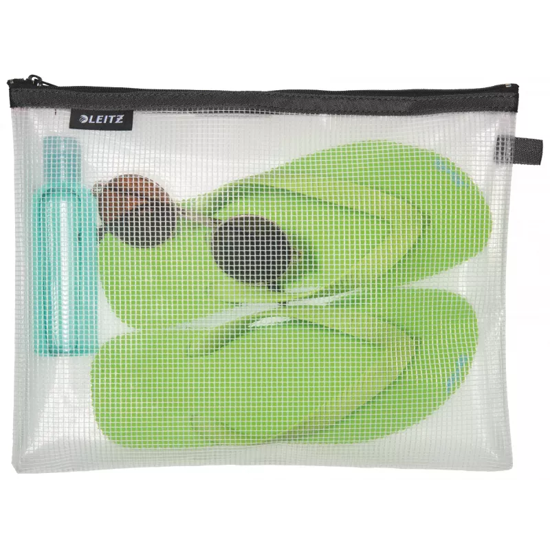 Leitz bolsa de viaje resistente al agua WOW Large, unisex, bolsa de accesorios, grande, cremallera, resistente al agua, negro