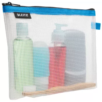 Leitz bolsa de viaje cosmética resistente al agua WOW, unisex, neceser, talla única, cremallera, resistente al agua, azul