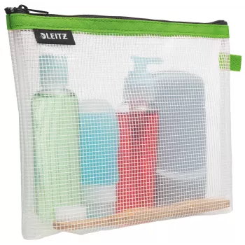 Leitz bolsa de viaje cosmética impermeable WOW, unisex, bolsa de accesorios, talla única, cremallera, impermeable, verde