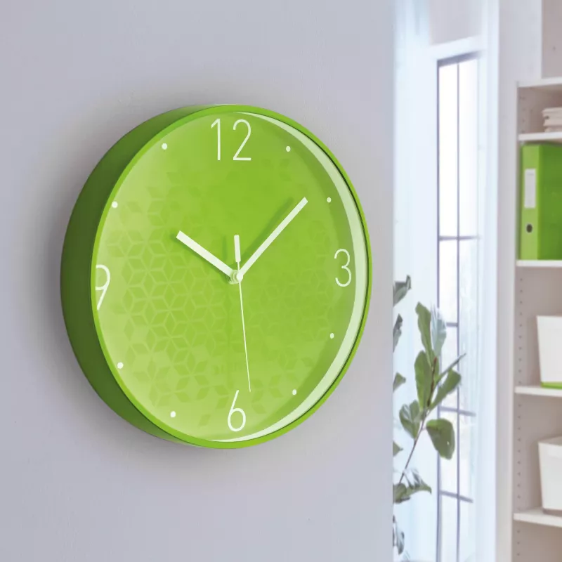 Leitz reloj de pared (silencioso) WOW, redondo, verde