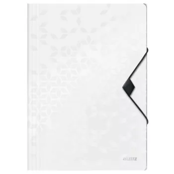 Leitz Carpeta de 3 solapas WOW PP A4, carpeta de presentación, A4, polipropileno (PP), blanco, vertical, 150 hojas