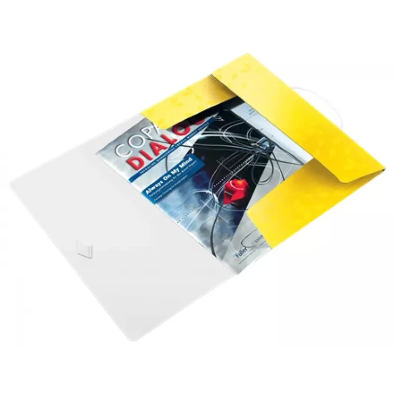 Leitz Carpeta de 3 solapas WOW PP A4, carpeta de presentación, A4, polipropileno (PP), amarillo, vertical, 150 hojas