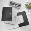 Leitz Carpeta de 3 solapas WOW PP A4, carpeta de solapas, A4, polipropileno (PP), negro, horizontal/vertical, 150 hojas
