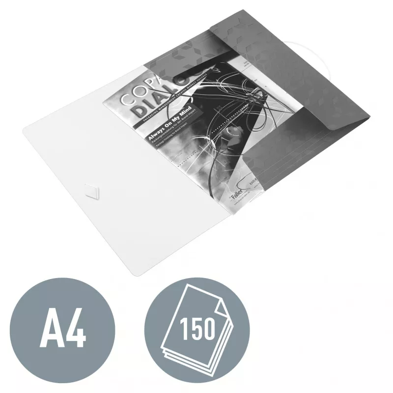 Leitz Carpeta de 3 solapas WOW PP A4, carpeta de solapas, A4, polipropileno (PP), negro, horizontal/vertical, 150 hojas