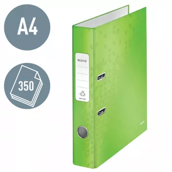 Leitz Archivo 180° WOW POB/laminado A4/50 mm, A4, anilla D, cartón, verde, 350 hojas, 285 mm
