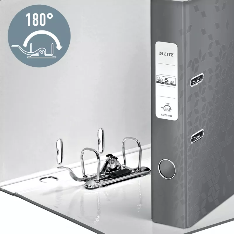 Leitz Archivo 180° WOW POB/laminado A4/50 mm, A4, anilla D, cartón, verde, 350 hojas, 285 mm