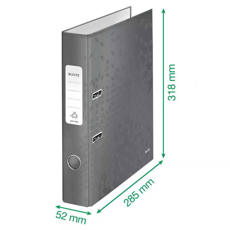 Leitz Archivo 180° WOW POB/laminado A4/50 mm, A4, anilla D, cartón, verde, 350 hojas, 285 mm