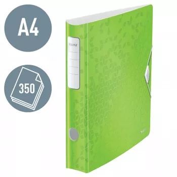 Leitz Archivo de palanca Active PP WOW A4/65 mm, A4, anilla D, almacenamiento, polyfoam, verde, 350 hojas