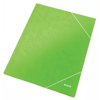Leitz Carpeta de 3 solapas WOW cartón/POB A4, carpeta manila, A4, polipropileno (PP), verde, 250 hojas, 80 g/m²