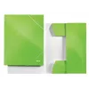 Leitz Carpeta de 3 solapas WOW cartón/POB A4, carpeta manila, A4, polipropileno (PP), verde, 250 hojas, 80 g/m²