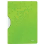 Leitz Carpeta con pinza ColorClip WOW A4 PP, carpeta de presentación, A4, polipropileno (PP), verde, brillante, 30 hojas