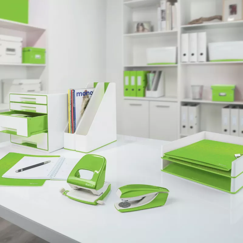 Leitz Archivo de anillas WOW PP A4 2RR/25 mm, A4, anilla redonda, polipropileno (PP), verde, 190 hojas, 80 g/m²
