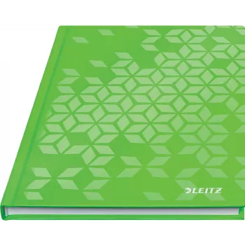 Leitz Cuaderno WOW A5 cuadriculado con tapa dura, estampado, verde, A5, 80 hojas, 80 g/m², cuadriculado