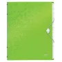 Leitz Libro de separadores WOW PP, 12 apartados, A4, polipropileno (PP), verde, 200 hojas, 80 g/m², 265 mm