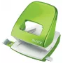 Leitz Perforadora WOW 5008 metal 2 taladros / 30 hojas, 30 hojas, verde, metal, plástico, 8 cm, 5,5 mm, A4, A5, A6, folio, US quart, 8 x 8 x 8 cm