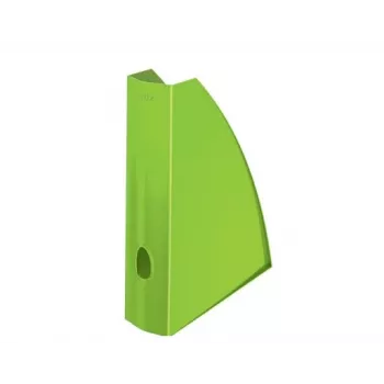Leitz Caja de revistas WOW, verde, plástico, A4, 75 mm, 258 mm, 312 mm