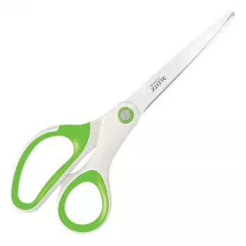 Leitz WOW Tijeras de oficina Titanium 205 mm, adultos, corte recto, unidad, verde, blanco, acero inoxidable, tijeras de oficina