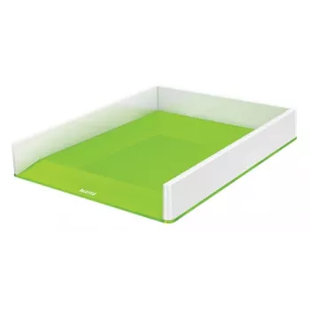 Leitz Bandeja de documentos WOW bicolor, plástico, verde, blanco, A4, A4, 267 mm, 336 mm