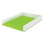 Leitz Bandeja de documentos WOW bicolor, plástico, verde, blanco, A4, A4, 267 mm, 336 mm