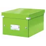 Leitz Click & Store WOW Caja de almacenamiento pequeña, caja de almacenamiento, verde, rectangular, cartón, monocromático, interior