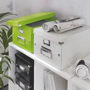 Leitz Click & Store WOW Caja de almacenamiento mediana, verde, cartón, 281 mm, 370 mm, 200 mm, 900 g