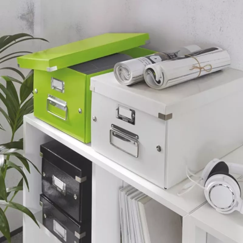Leitz Click & Store WOW Caja de almacenamiento mediana, verde, cartón, 281 mm, 370 mm, 200 mm, 900 g