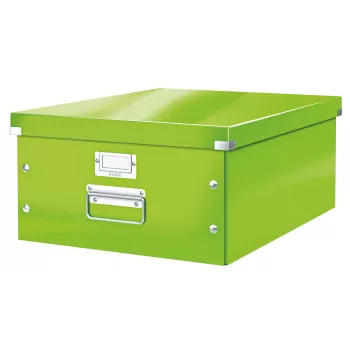 Leitz Click & Store WOW Caja de almacenamiento grande, verde, cartón, 369 mm, 482 mm, 200 mm