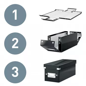 Leitz Click & Store WOW Caja de almacenamiento grande, verde, cartón, 369 mm, 482 mm, 200 mm