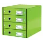 Leitz Click & Store WOW Cajonera (4 cajones), verde, cartón, 286 mm, 356 mm, 282 mm