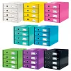 Leitz Click & Store WOW Cajonera (4 cajones), verde, cartón, 286 mm, 356 mm, 282 mm